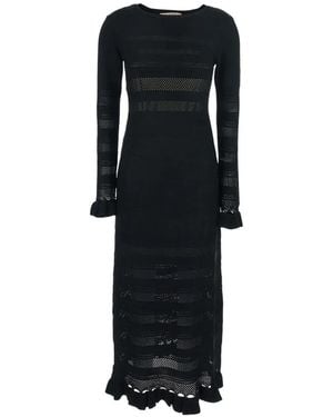 Twinset Ruffled-Detail Dress - Black