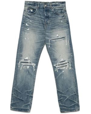 Amiri Geplooide Straight Jeans - Blauw