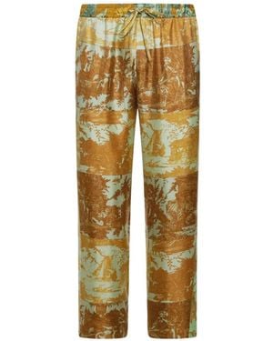 Pierre Louis Mascia Elasticated-Waistband Trousers - Metallic