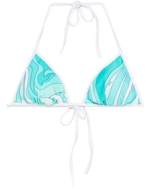 PUCCI Triangle Bikini Top - Blue