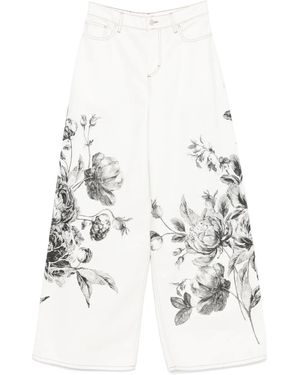 Erdem Jeans Flores Crudo - White