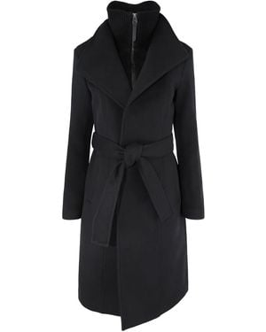 Mackage Abrigo Norita Con Doble Capa - Negro