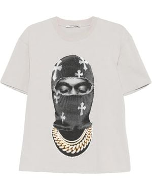 ih nom uh nit Graphic-Print Logo-Print T-Shirt - White