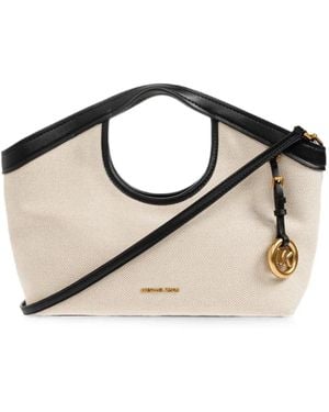 MICHAEL Michael Kors Haddie Leather-Trim Tote Bag - Black