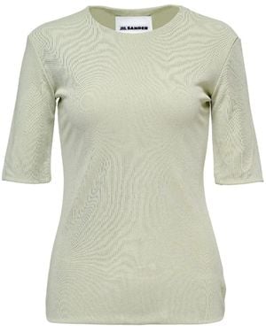 Jil Sander T-Shirt Girocollo A Maniche Corte - Verde
