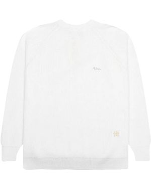 Advisory Board Crystals Ribbed Crew-Neck Jumper - White