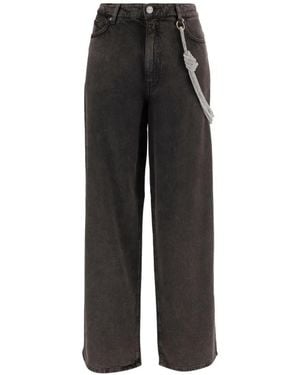 Pinko Knot Embellished Jeans - Black