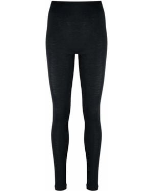 Hanro Silk-Merino Blend Leggings - Black