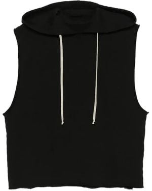 Rick Owens Sleeveless Hoodie - Black
