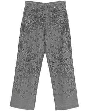 Amiri Bandana Baggy Jeans - Grey
