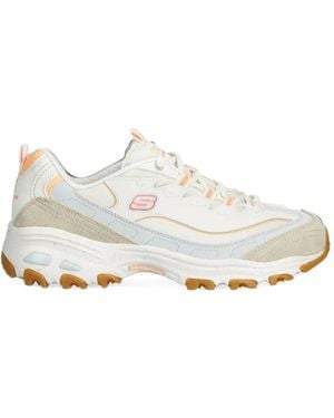 Skechers D'Lites Panelled Trainers - White