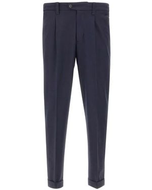 Devore Buttoned Trousers - Blue
