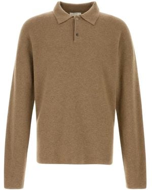 The Row Cashmere Polo Shirt - Brown