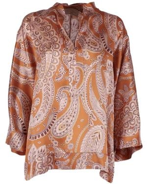 Antonelli Paisley-Pattern Silk Blouse - Pink