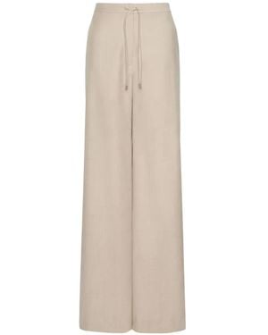 Max Mara Drawstring Wide-Leg Pants - White