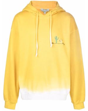 Nick Fouquet Embroidered-Design Hoodie - Yellow