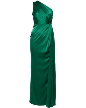 Alex Perry One-Shoulder Satin Dress - Green