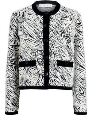 Proenza Schouler Amina Cardigan mit Zebra-Print - Schwarz