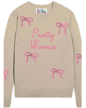 MC2 Saint Barth New Queen Pullover Mit Schleifendetail - Natur