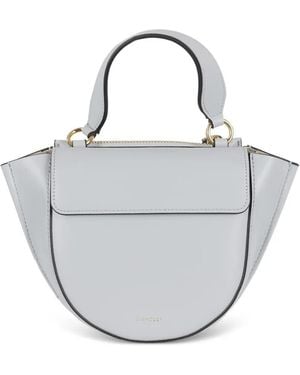 Wandler Small Hortensia Zipped Leather Tote Bag - Gray