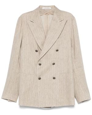 Tagliatore Double Breasted Blazer - Natural