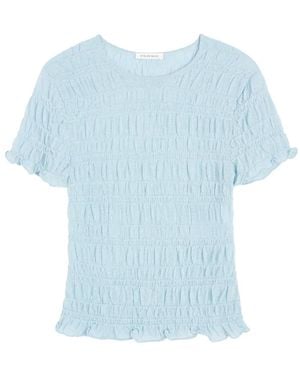 By Malene Birger Ella Gesmockte Top - Blauw