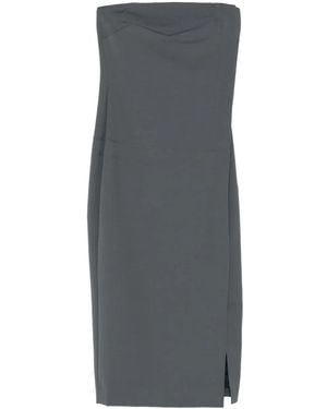 Entire studios Strapless Midi Dress - Grey