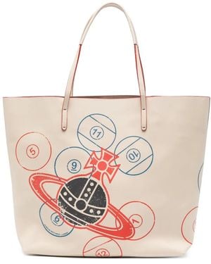 Vivienne Westwood Large Studio Orb-Motif Tote Bag - Pink