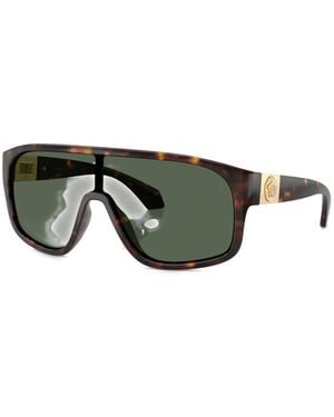 Versace Tortoiseshell-Effect Geometric-Frame Sunglasses - Multicolour