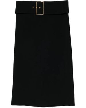 ROWEN ROSE Minifalda con hebilla - Negro