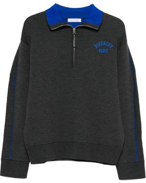 Givenchy Jersey con cremallera en el cuello - Azul