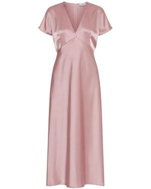 Marella Falange Satin Dress - Pink