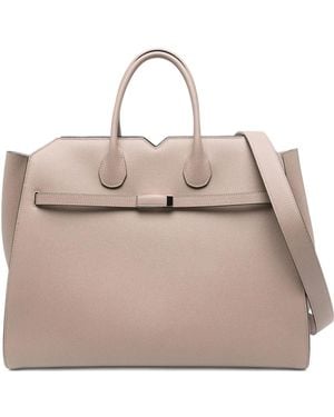 Valextra レザーショルダーバッグ - ナチュラル