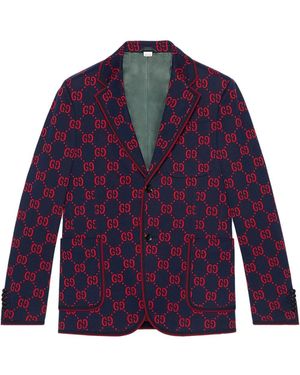 Gucci GG Jersey Formal Jacket - Blue
