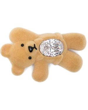 YVMIN Haarspange Mit Verziertem Teddy - Natur