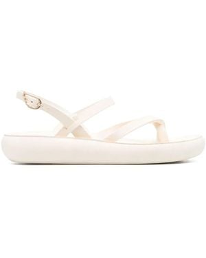 Ancient Greek Sandals Crossover-Strap Leather Sandals - White
