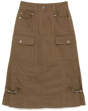 3.1 Phillip Lim Decorative Button Straight Skirt - Natural