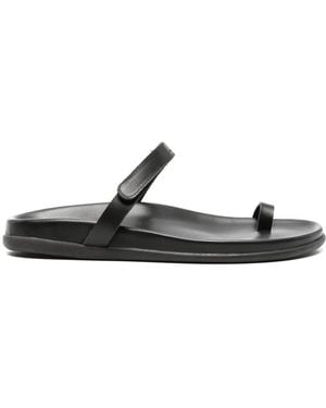 Ancient Greek Sandals Sandali Slides Dokos - Nero