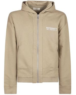 RETERNITY Kapuzenjacke mit Logo-Print - Natur