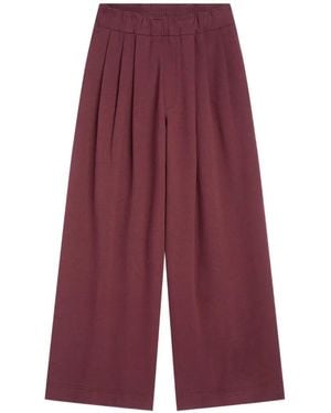 Dries Van Noten Pleated Cotton Joggers - Purple