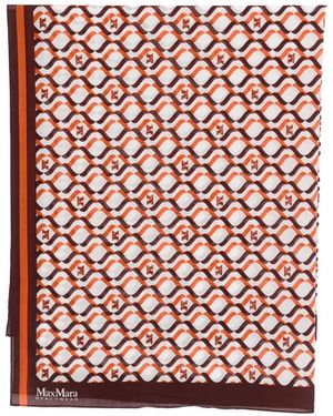 Max Mara Langer Sarong Mit Grafischem Print - Rot