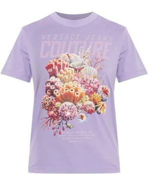 Versace Jeans Couture Printed Graphic T-Shirt - Purple