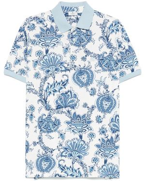 Etro ペイズリー ポロシャツ - ブルー