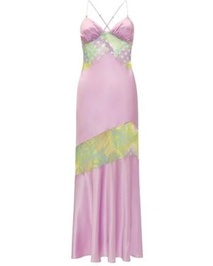 Donde Esteban Lila Salpicón Midi Dress - Pink