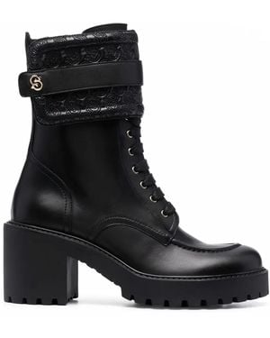 Ferragamo Shiraz レザーブーツ - ブラック