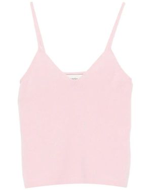 Bompard V-Neck Strappy Tank Top - Pink