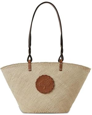 Mulberry Raffia Basket Shoulder Bag - Natural