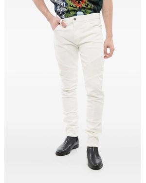 Balmain Vaqueros biker ajustados - Blanco