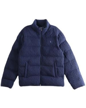 Polo Ralph Lauren Cable-Knit Padded Sweater Jacket - Blue