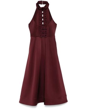 Rebecca Vallance Merlot Midi Dress - Red